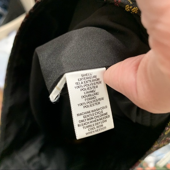 LOFT Black Jacquard Floral Print Skirt With Pockets Size‎ 6 - Picture 11 of 11